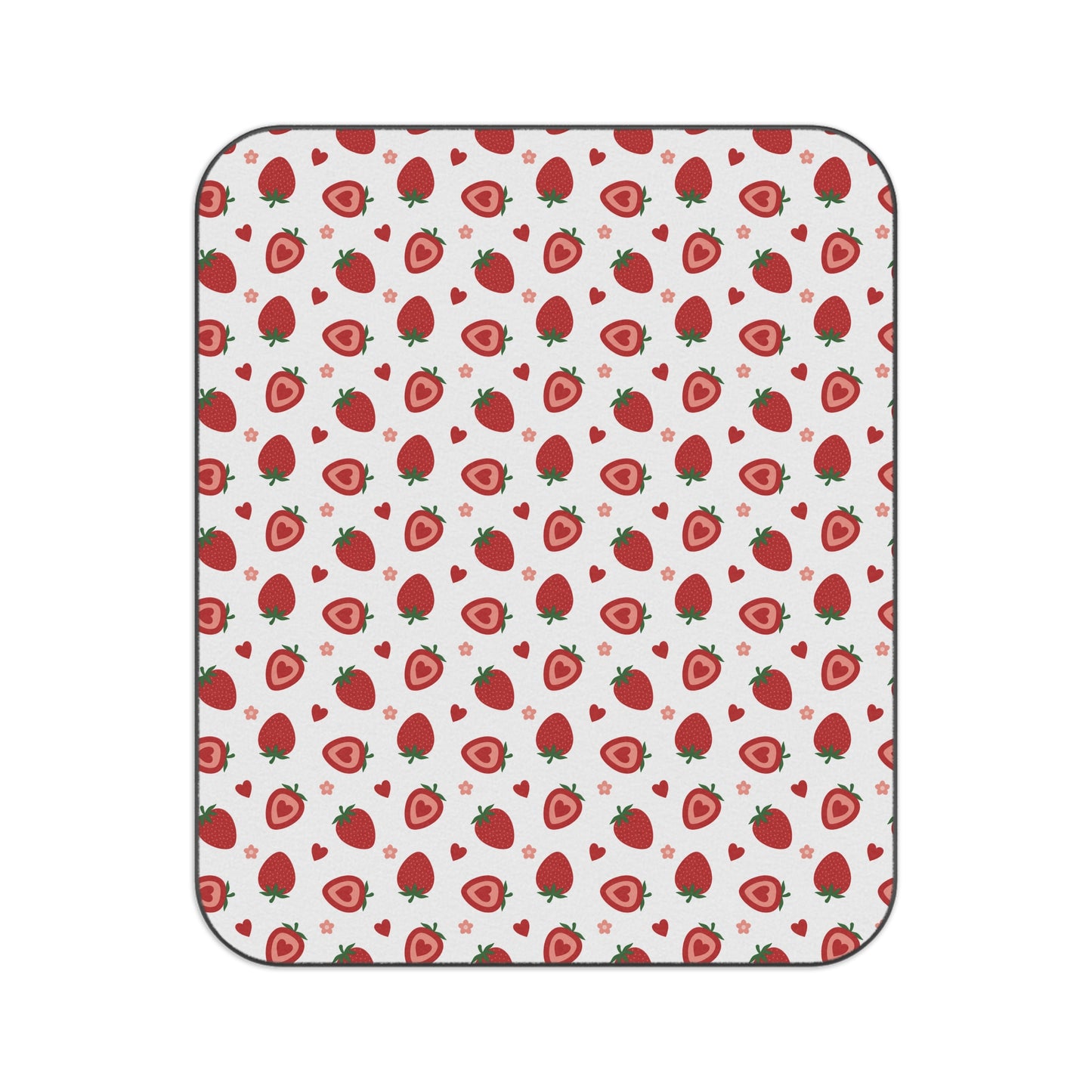Strawberry Print Picnic Blanket