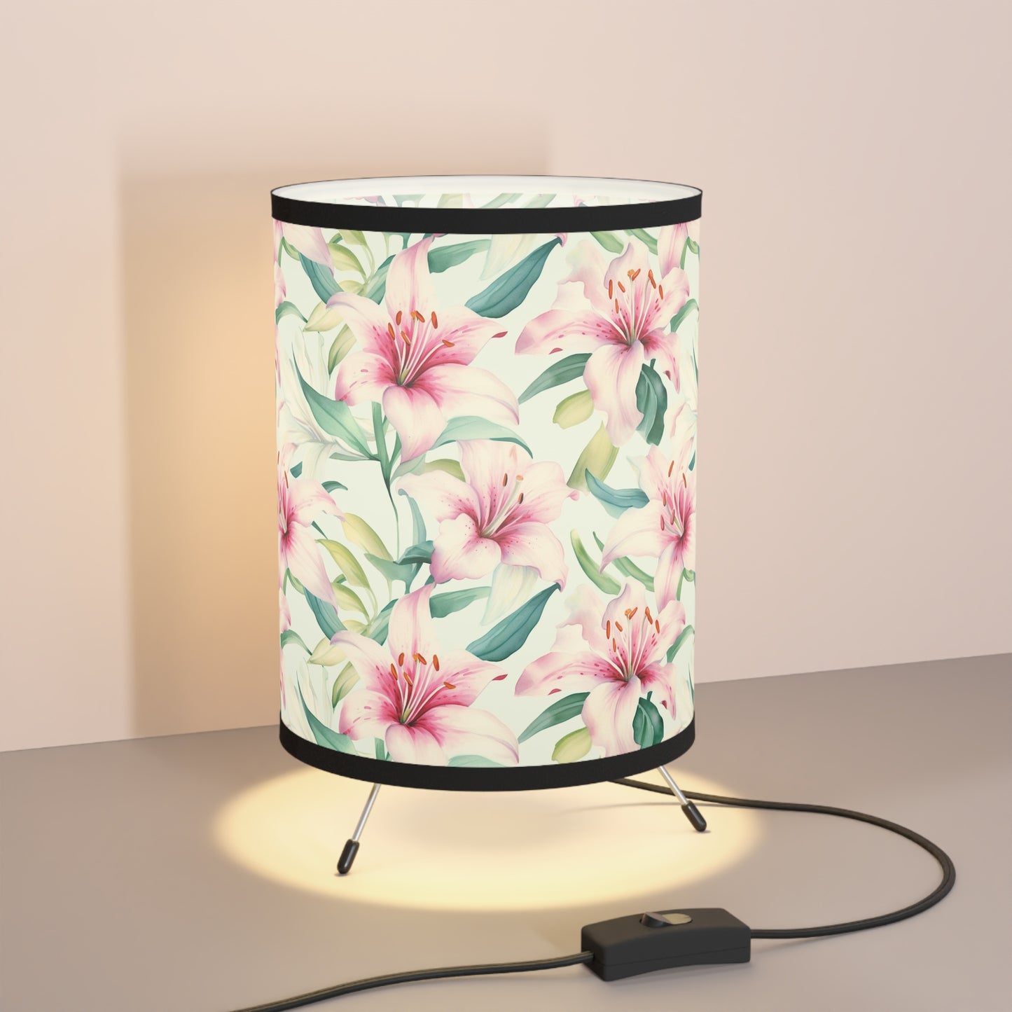 Floral Tripod Lamp