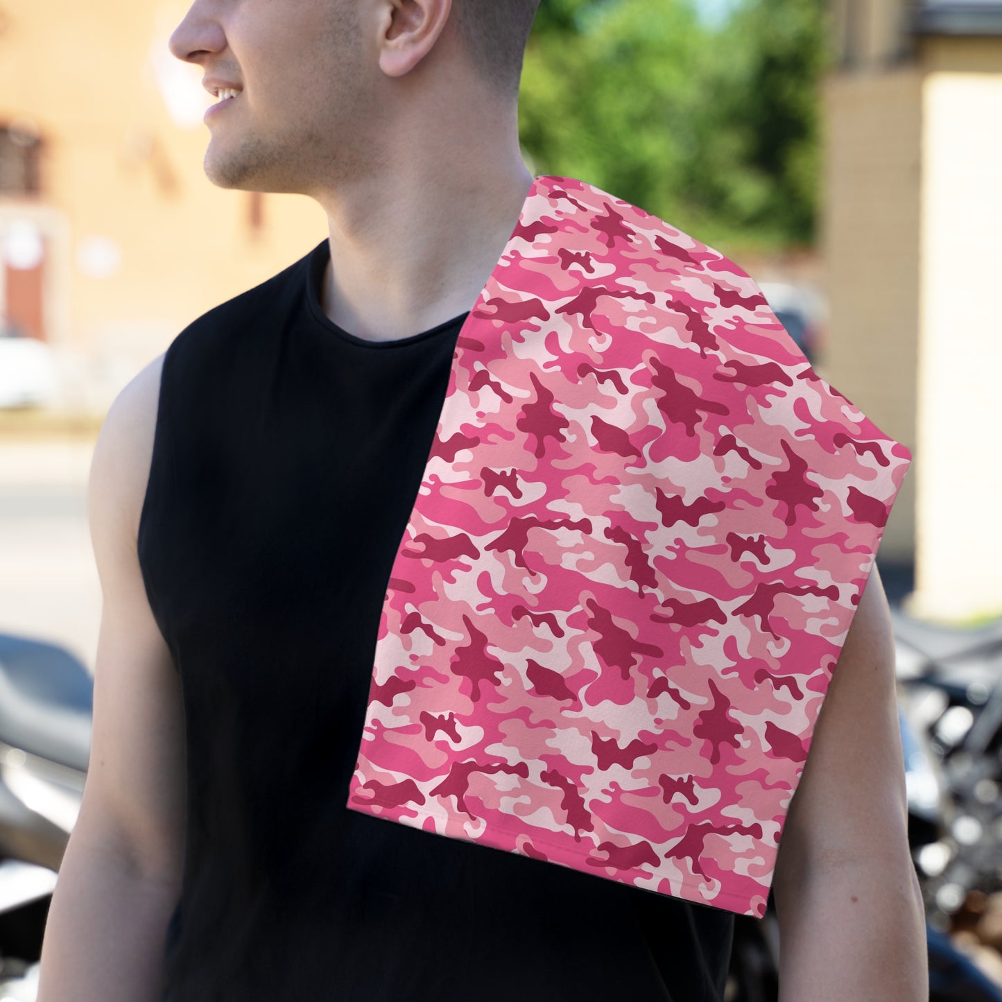 Pink Camo Rally Towel for Sports Events