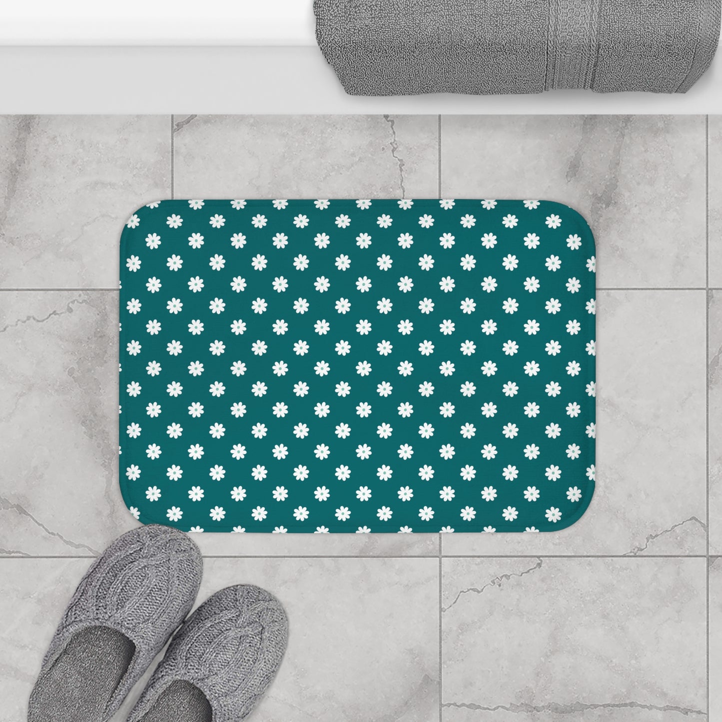 Charming Floral Bath Mat