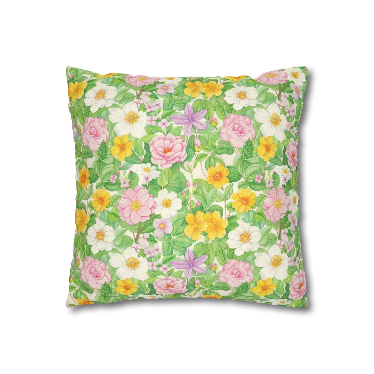 Floral Faux Suede Pillowcase for Cozy Home Décor