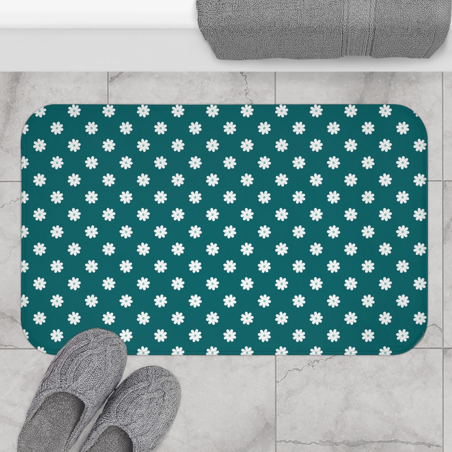 Charming Floral Bath Mat