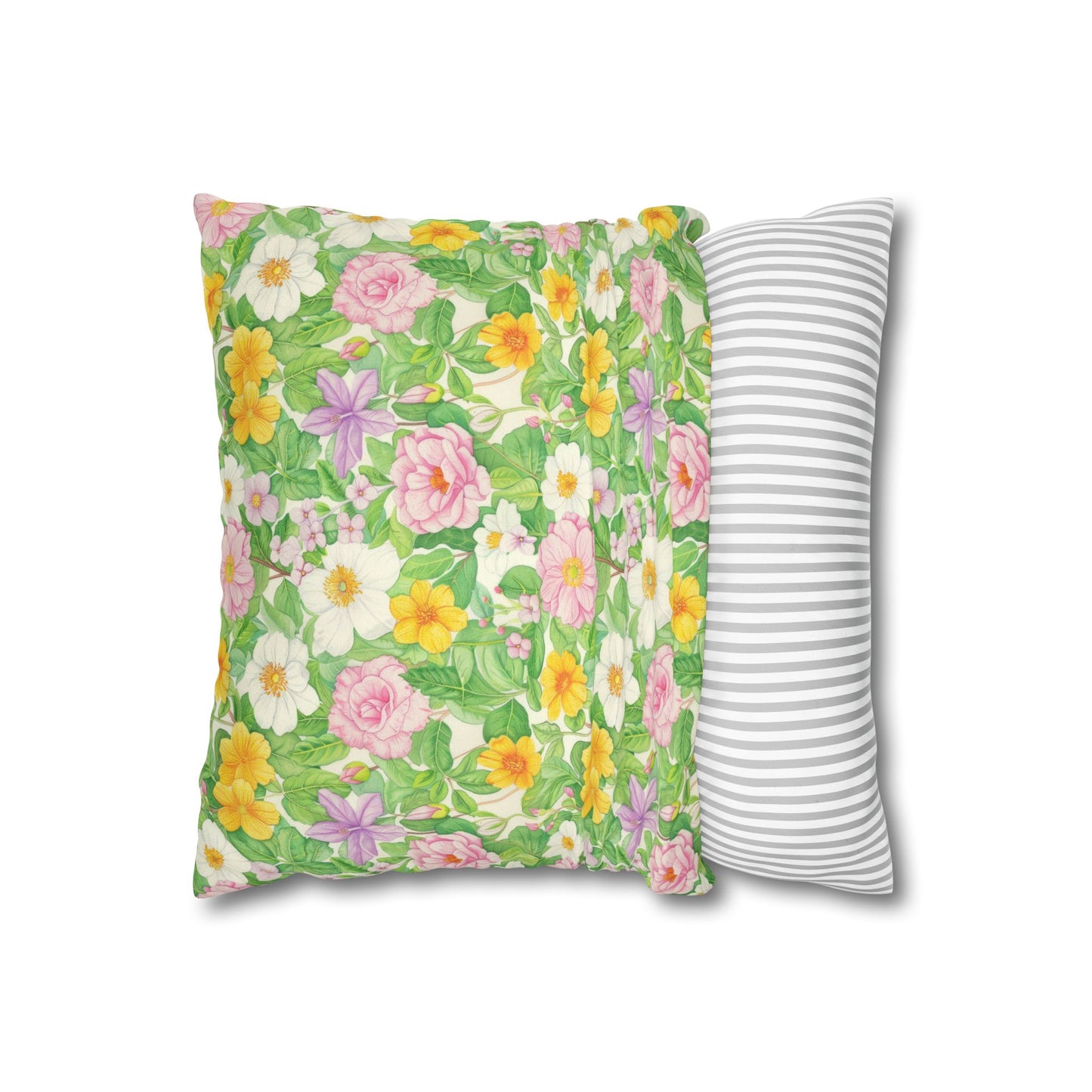 Floral Faux Suede Pillowcase for Cozy Home Décor